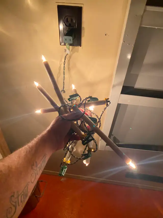 Vintage Candle-Shaped Indoor Christmas Tree Light Set!