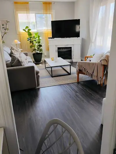 A beautiful furnished house 3 bedroom 1 bathroom living room kitchen laundry room storage room and g...