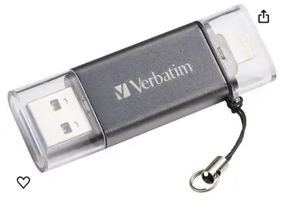 VERBATIM 64GB Store 'n' Go Dual USB 3.0 Flash Drive for Apple, View more