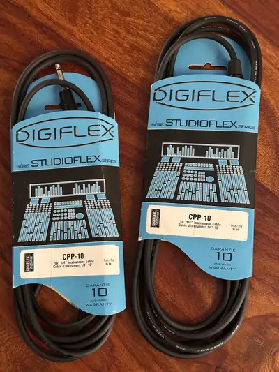 Digiflex Studioflex 10’ 1/4 Instrument Cable Neuf New, View more