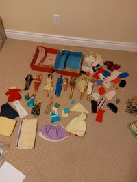 Vintage Barbie doll collection from 1960s and early 1970s.