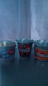 3 Sceau à glace décoratif Coca Cola Decorative Ice Bucket