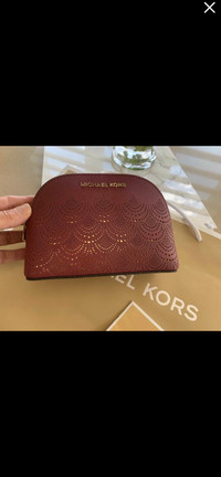 Michael Kors Leather Make Up Bag, New