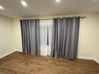 IKEA curtain set with rods