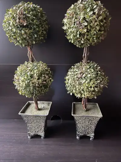 Artificial Double Boxwood Topiaries 24" PAIR, View more