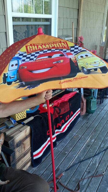 Kids "Lightning McQueen"  Umbrella for a picnic table in Toys & Games in Cole Harbour