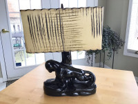 Vintage Black Panther Table Lamp