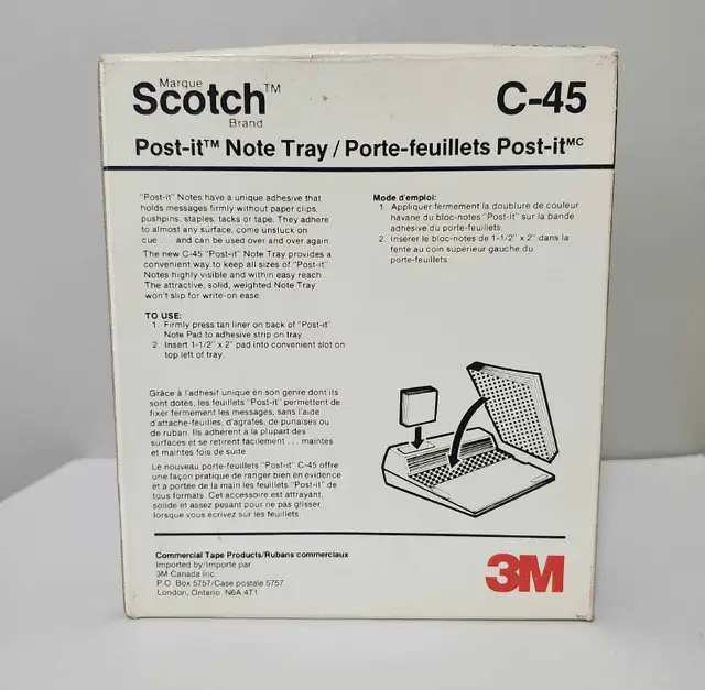 3M Post It Note Tray C-45 Vintage Office Desk Organizer Decor in Other in City of Toronto - Image 3