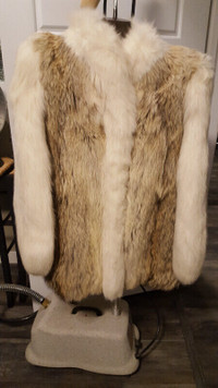 Laura Lee Fur Salon Fur Coat (Wolf and Arctic Fox Sleeves)