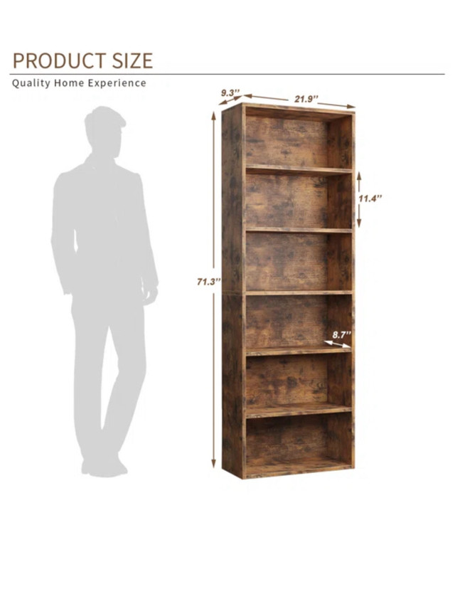 Namiko Bookshelves and Bookcases Floor Standing 6 Tier Display S in Bookcases & Shelving Units in Hamilton - Image 2