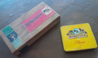 2 Ritmeester Cigar Containers, 1 Wooden Box, 1 Hinged Tin