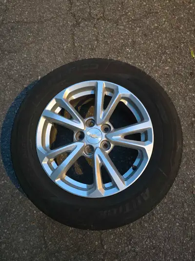 Wheels from a 2015 Chevy Equinox Both tires and rims are in great shape with lots of tread left on t...