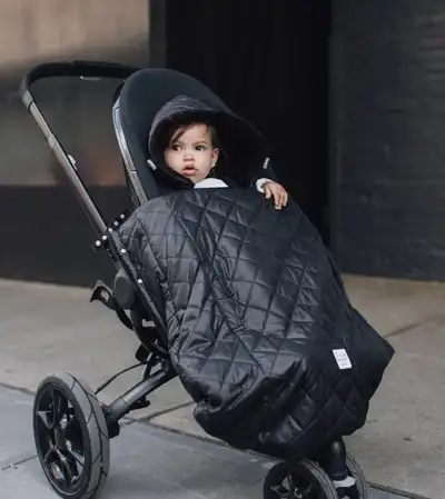 7AM Enfant K-Poncho Cover for Baby Carrier / Stroller - Black, View more