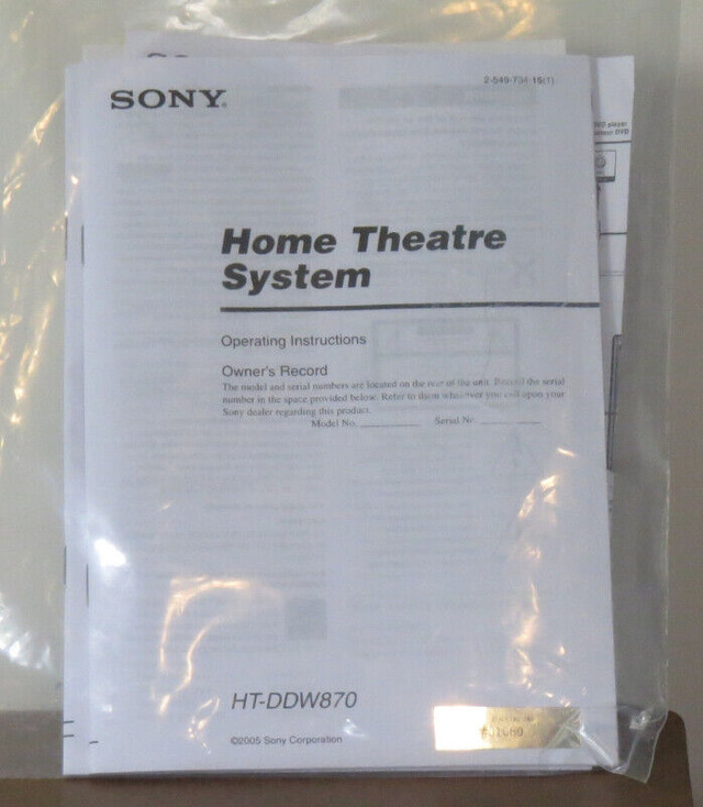 Sony Home Theatre in a Box (Sony HT-DDW870). in Video & TV Accessories in London - Image 3