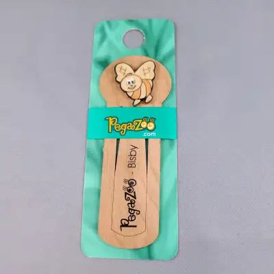 Bee Bookmark Pegazoo “Bisby” Made In Canada From Real Maple Wood, View more