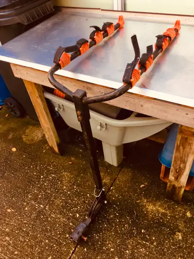 A car BIKE RACK. Carries 4 bikes. No longer needed. In very good shape.