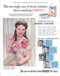 Large 1950 full page tobacco ad – Opera Singer Smokes Camels