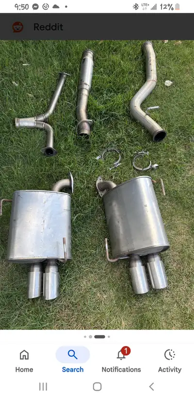 2017 subaru sti full exhaust system with no cat exhaust is in great condition was only used for mayb...