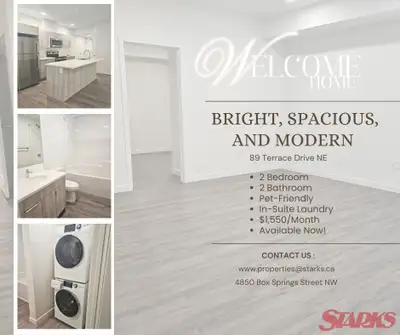 Beautiful 2- Bedroom, 2-Bathroom Suite Available July 1st