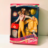 1994 Mattel Fire Fighter Career Collection Barbie Doll Damaged