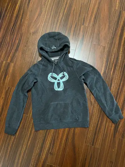 TNA women’s medium hoodie, grey with teal logo, View more