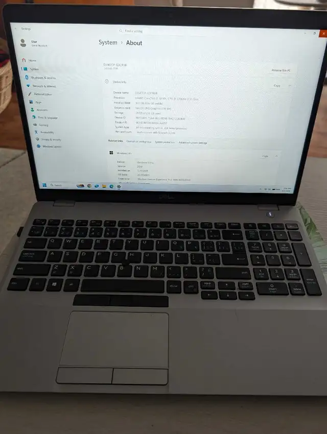 Dell latitude 5510 256 SSD 16 GB RAM USB C 