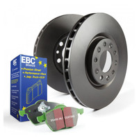 NEW IN BOX AUDI COMPLETE EBC Rotors & Green Stuff brake pads set