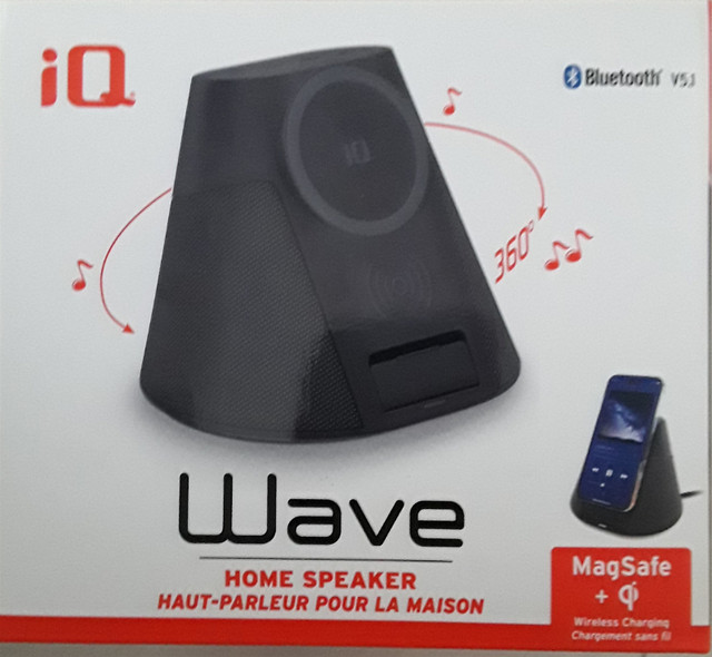 iQ Wave IQWHS1 Home Bluetooth Speaker + Wireless Charger in Cell Phone Accessories in Oakville / Halton Region - Image 2