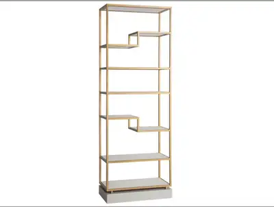 Windemere Etagere Soft Gold Metal, View more