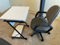 Laptop desk and office chair 