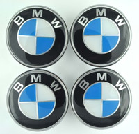 Brand New Sealed BMW SET OF 4 WHEEL HUB CAPS 68MM EMBLEM