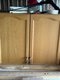 6 Oak kitchen cupboards
