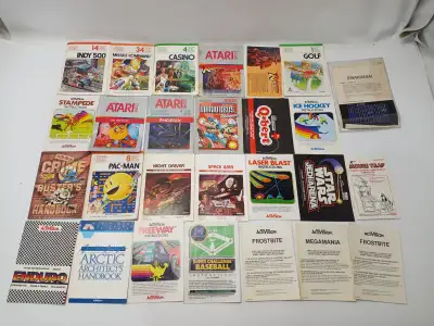 Atari 2600 Video Game Manuals + Colecovision & Commodore 64, View more