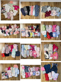 Lots baby girl clothing 0-12M