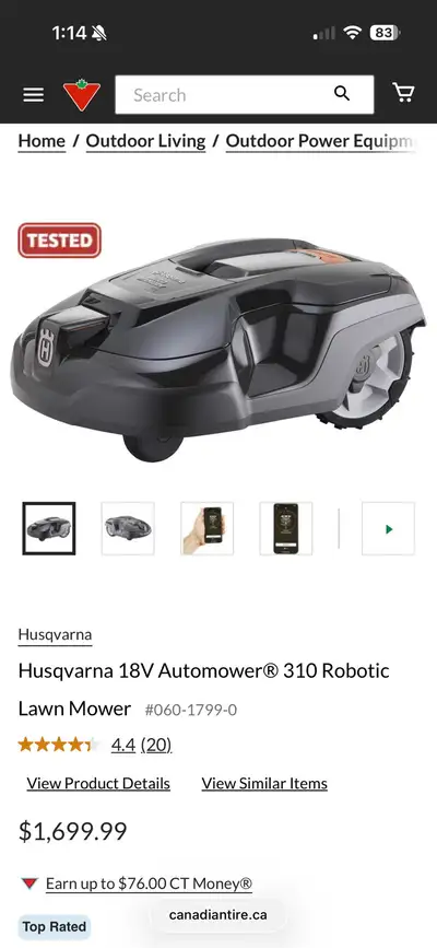New in Box Robotic Lawnmower, View more