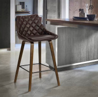 26” Counter stools- dark brown leatherette