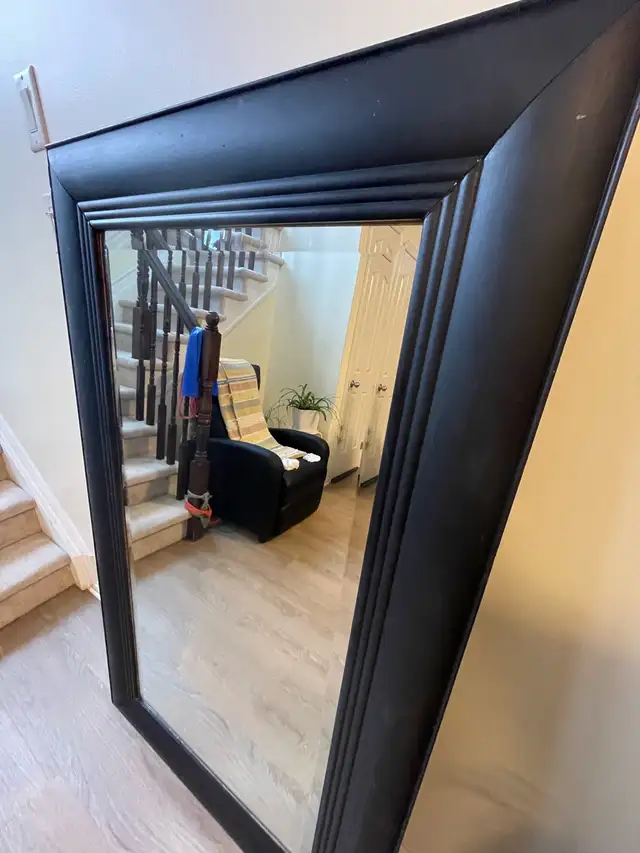 Oversized Bevelled Mirror – Wood Frame – 35” x 59” in Home Décor & Accents in Ottawa - Image 5