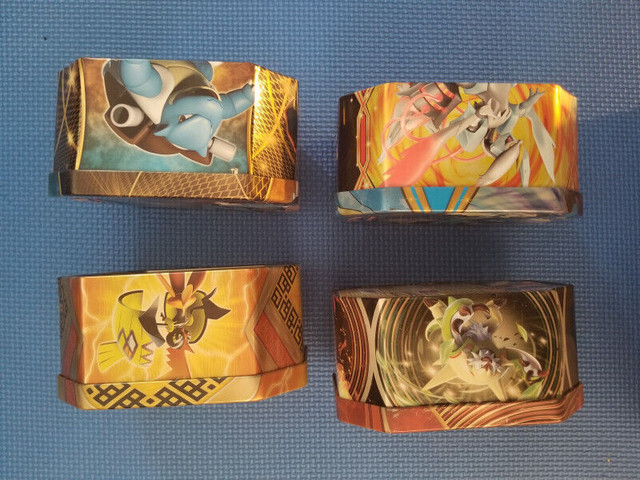 Pokemon 4 tin boxes collection box toy blastoise in Toys & Games in City of Toronto - Image 3