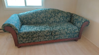 Sofa with wood details