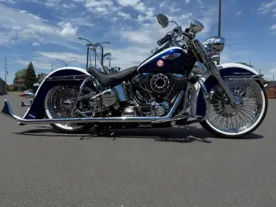 Harley Davidson Softail Deluxe Full Cholo Legend Air Ride w/ Hog Foot Center Stand Extended Fender f...
