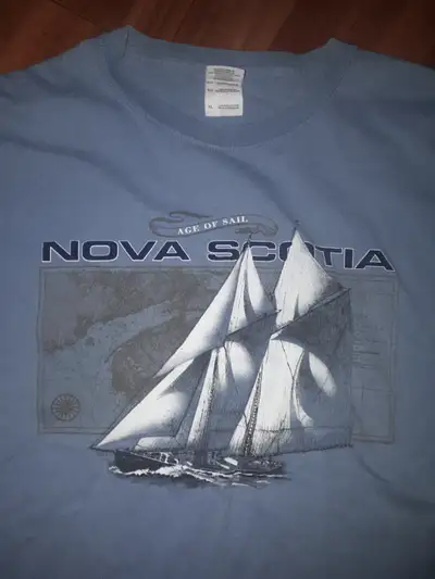 Men XL Tshirt , Nova Scotia Age of Sail Boats, View more