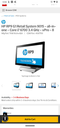 Hp RP9 G1 Retail System 9015 - all-in-one - i5

