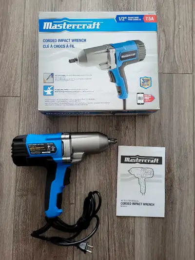 Mastercraft Corded Impact Wrench 1/2" 7.5A(New), View more