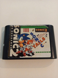 Sega Genesis Sonic Tails 2 Game Cartridge 