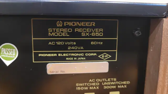 vintage pioneer sx-650 receiver in Stereo Systems & Home Theatre in Mississauga / Peel Region - Image 11