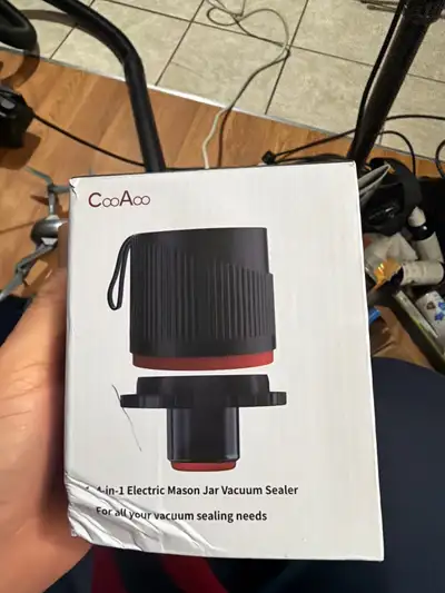 I'm selling a new CooAco 4-in-1 Electric Mason Jar Vacuum Sealer, perfect for all your vacuum sealin...