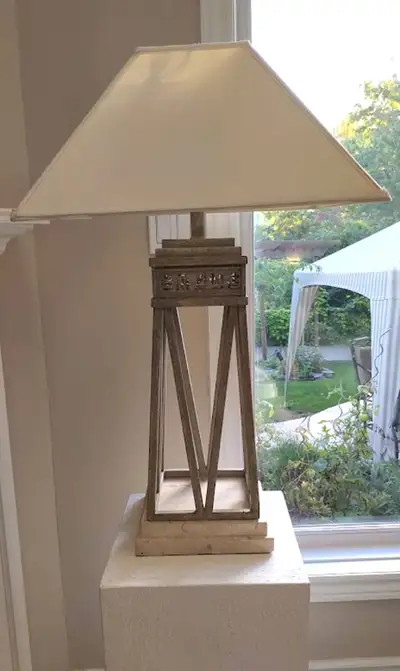 Designer Stone/ Metal Table Lamp - Egyptian Theme  - **UNIQUE**, View more