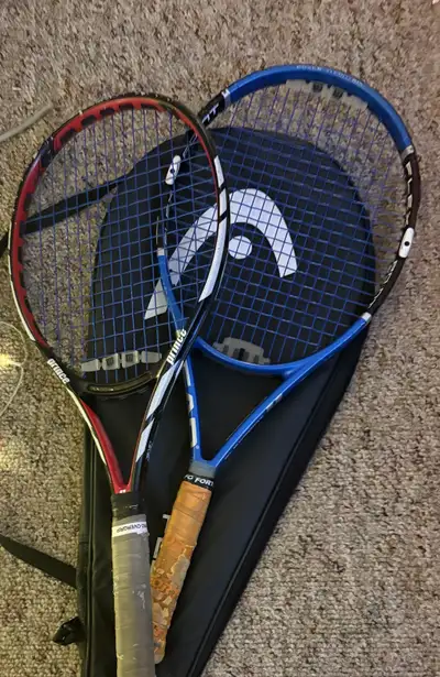 2 Used High-Quality Tennis Rackets; Head and Prince, View more