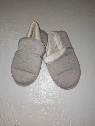 Grey slippers medium , View more
