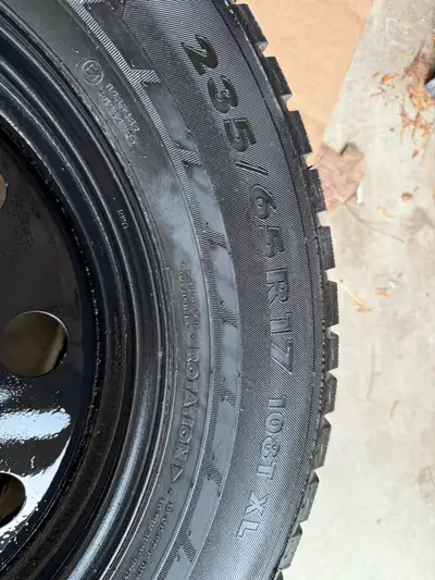 I'm selling 4 Nokian Nordman 7 SUV winter tires, size 235/60 R17. 108T XL, mounted on a steel rim. O...